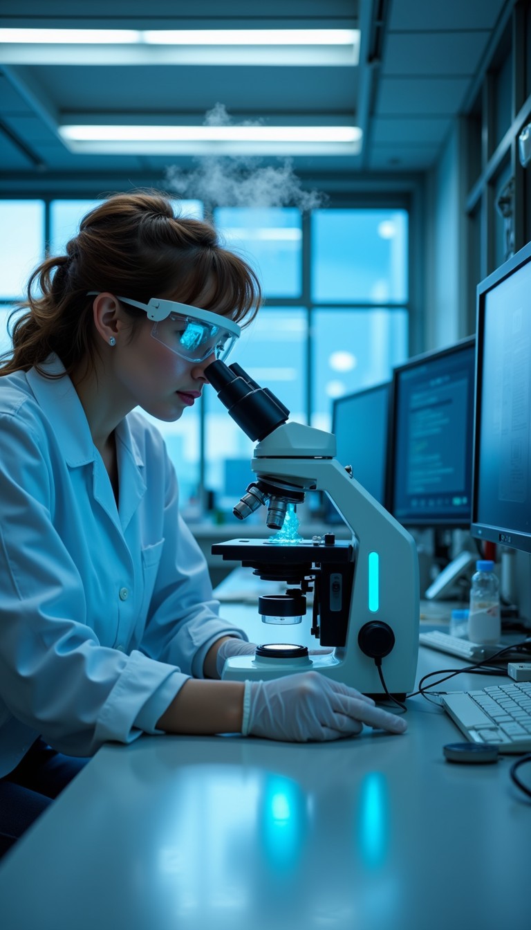 Researcher at work